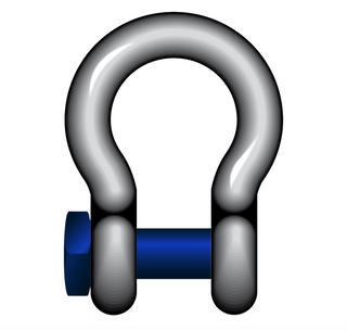  GT Blue Pin Grade 6 Square Head Bow Shackle