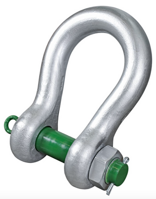  Green Pin Grade 8 Heavy Duty Bow Shackle with Safety Nut & Bolt Pin