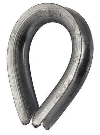  Wire Rope Commercial Thimble - Galvanised Finish
