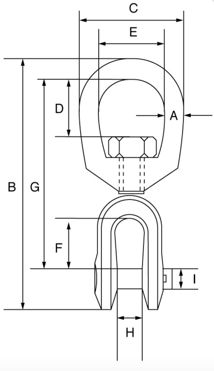 Green Pin Swivel Eye/Jaw