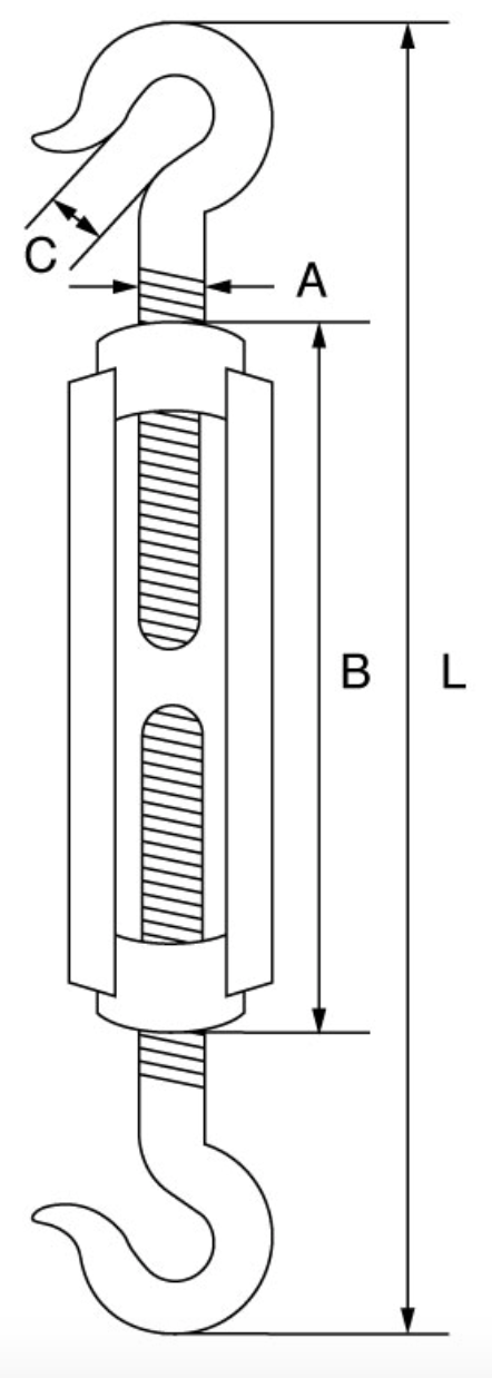 Open Body Mild Steel Straining Screw Hook/Hook