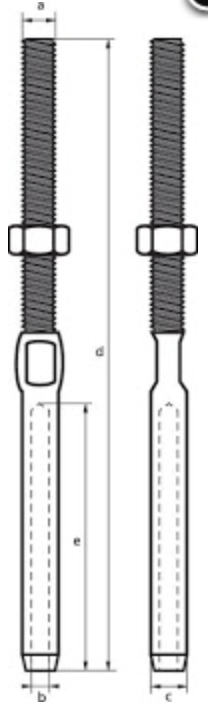 Stainless Steel Swage Stud