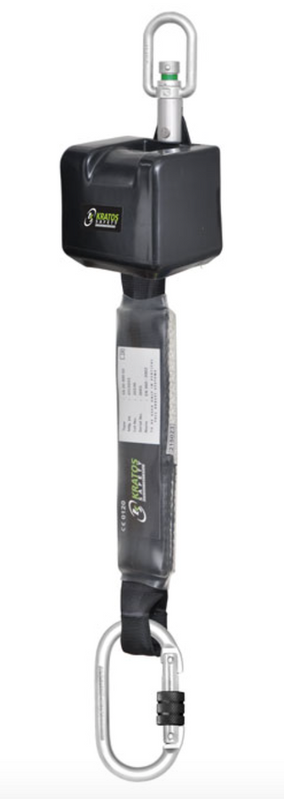  Kratos - Voras Lightweight Retractable Webbing Fall Arrest Block - Length 2.5m