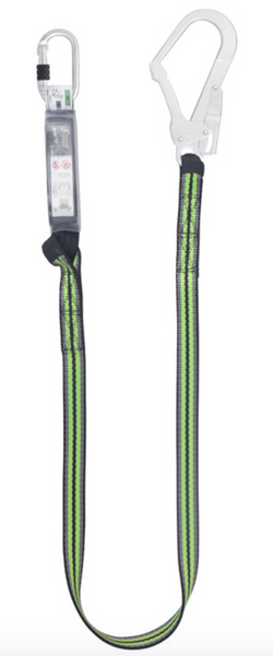  1.8m Gravity Shock Absorbing Webbing Lanyard with Scaff Hook