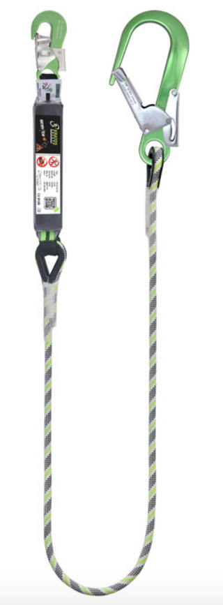  2m Gravity-S Shock Absorbing Anti-Cut Kernmantle Lanyard with Scaff Hook