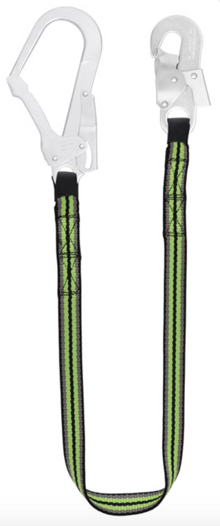  Kratos - 1.5m Restraint Webbing Lanyard - Scaffold hook one end and Snap Hook other end