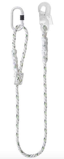  Kratos - 2m Adjustable Work Positioning Twisted Rope Lanyard