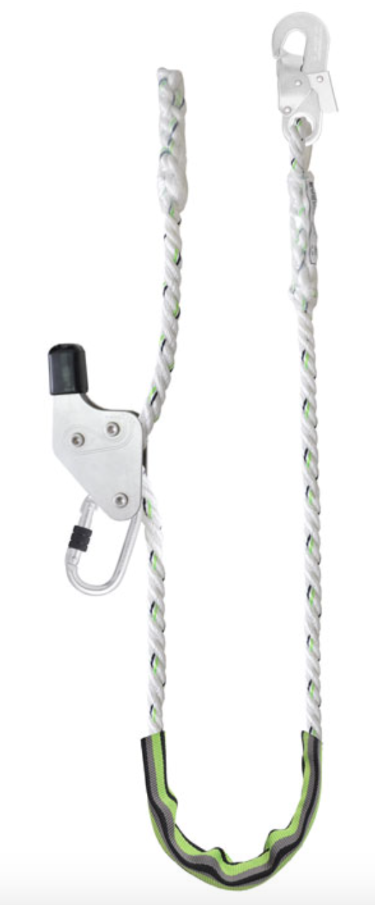 Kratos - 2m or 4m Adjustable Work Positioning Grip Adjusting Lanyard - 14mm DIA Rope