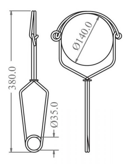 Large INOX Anchorage Hook