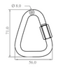 Steel Delta Quick Link - MBS 22kN - Gate Opening 10mm