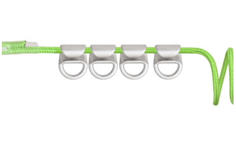 25m 4 User Horizontal Temporary Lifeline with Crossover Rings