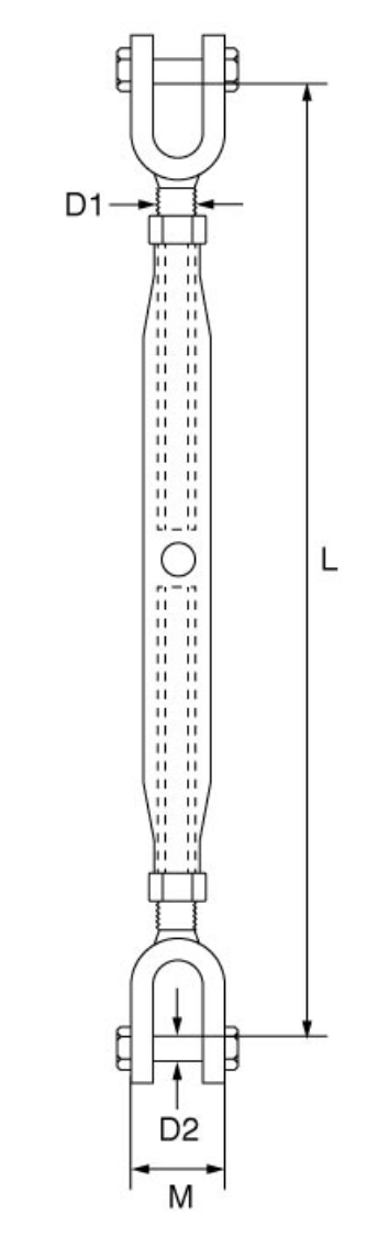 Stainless Steel Closed Body Rigging Screw Jaw/Jaw