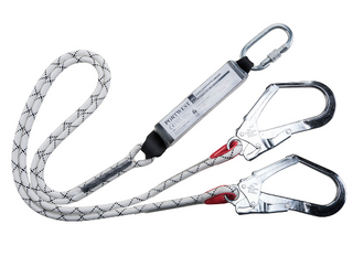 Portwest - Double Kernmantle Rope Lanyard With Shock Absorber. Length 1.8m