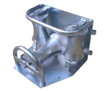 Triple Corner Cable Roller Ground Plate - Wide Model (Supports Cable Diameter up to 160mm)