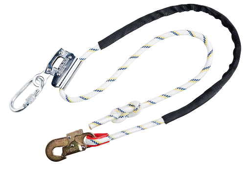 Work Positioning Lanyard with Grip Adjuster White