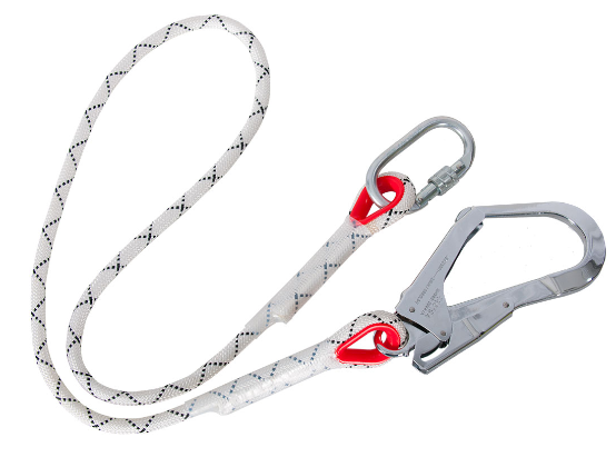 Kernmantle Restraint Lanyard - White - Length 1.5m