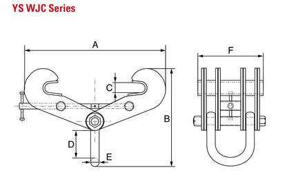 GT Viper Adjustable Beam Clamp - YS WJC Type