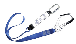  Single Webbing Lanyard With Shock Absorber Royal Blue