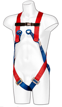  Portwest - 2 Point Harness - Red with Two Chest Loops & Adjustable Quick Release