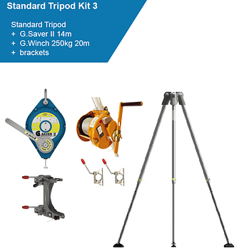 GLOBESTOCK G.Tripod 230 Standard TRIPOD KIT 3 (14m) from RiggingUK