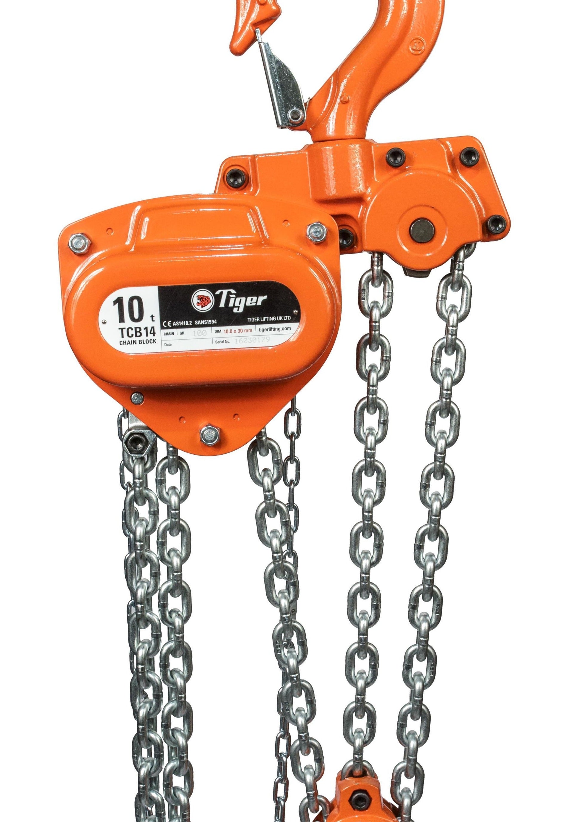 TIGER CHAIN BLOCK PROCB14, 10.0t CAPACITY Ref: 211-10 - available from RiggingUK available next day delivery UK