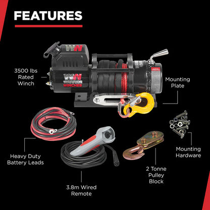 Ninja 4500 (2041kg) Electric Winch with Synthetic Rope