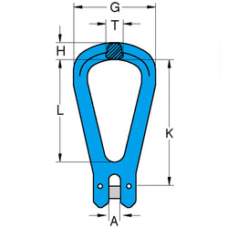 YOKE Grade 100 Clevis Master/Reevable Egg Link
