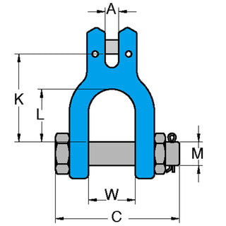 YOKE Grade 100 Clevis Shackle