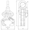 TIGER RAIL CLAMP - CRT Ref: 240-4 - Hoistshop