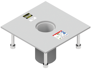  Xtirpa 102mm Concrete Floor Adaptor, 304 Stainless Steel