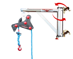  Securpulley Gin Wheel with Straight Arm Bracket, Swivel Arm Bracket and 60m Polyproplene Rope